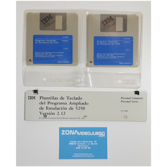 Programa Ampliado de Emulación de 5250, Pc IBM, con plantilla de teclado