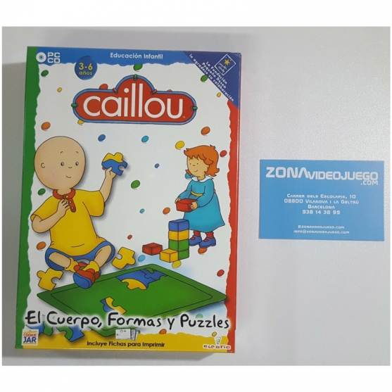 Caillou El cuerpo, formas y puzzles, Pc-Cd-rom