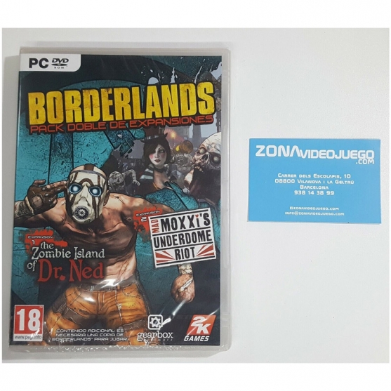 Borderlands Pack doble de expansión. Pc dvd Rom