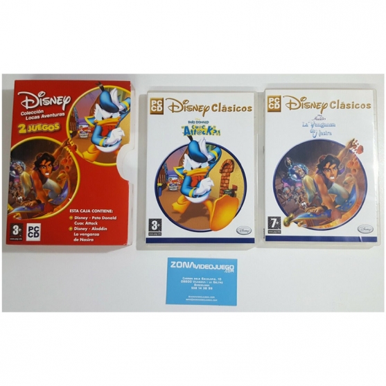 Disney 2 juegos Pato Donald y Aladdín
