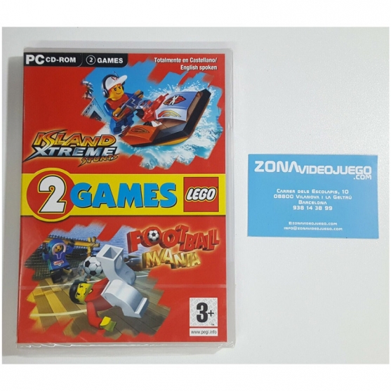 Lego 2 Juegos, Island Xtreme Stutnts y Football, Pc cd Rom