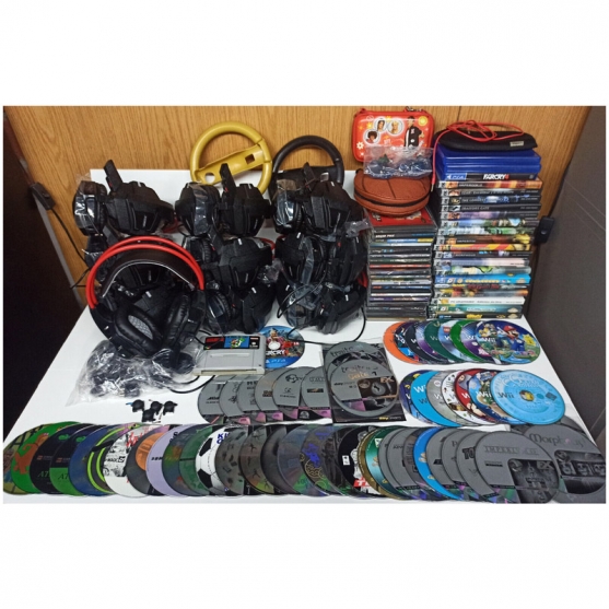 Lote Auriculares, Juegos rallados o rotos. SIN GARANTIA, PARA PIEZAS