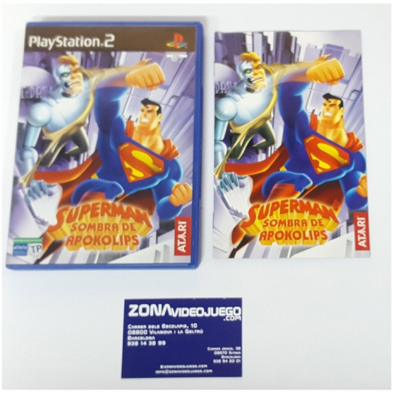 CAJA Y MANUAL SUPERMAN: SOMBRAS DE APOKOLIPS, PLAYSTATION 2, SIN JUEGO