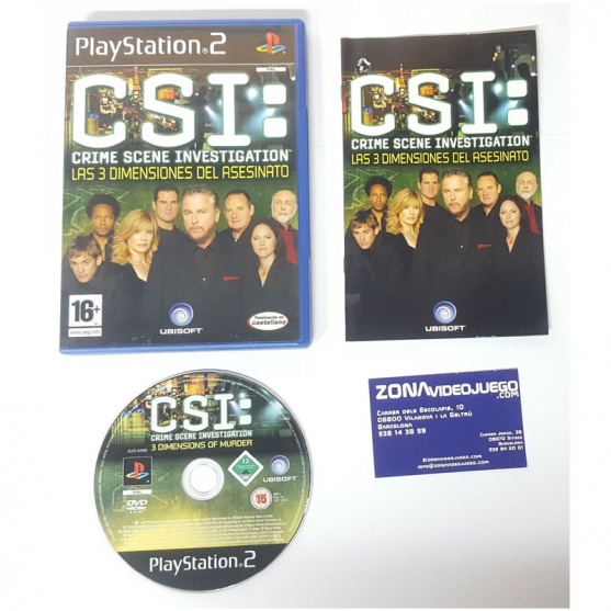 CSI: LAS 3 DIMENSIONES DEL ASESINATO, PLAYSTATION 2, PAL-ESP