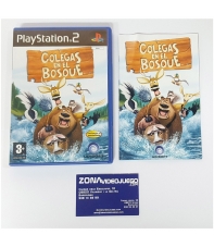 CAJA Y MANUAL COLEGAS EN EL BOSQUE, PLAYSTATION 2, SIN JUEGO