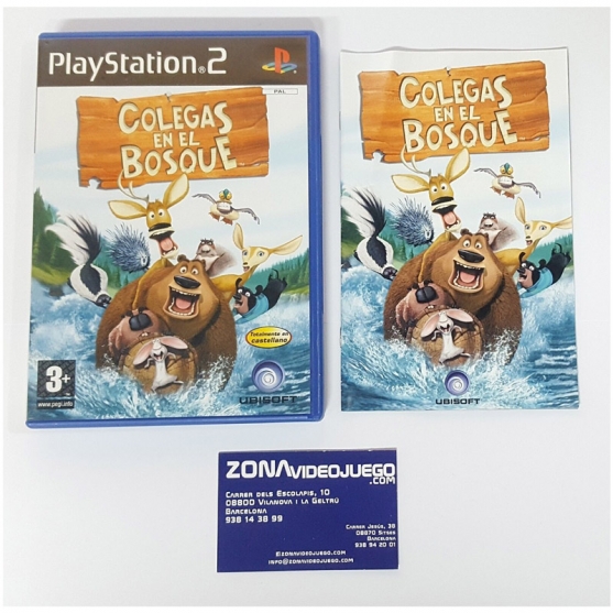 CAJA Y MANUAL COLEGAS EN EL BOSQUE, PLAYSTATION 2, SIN JUEGO