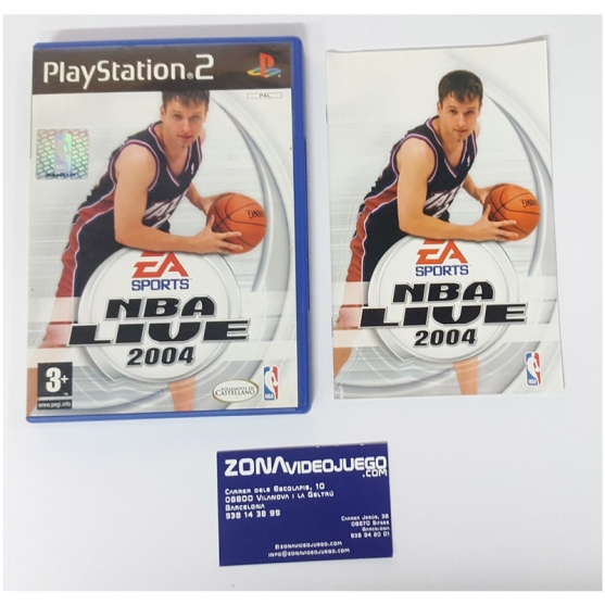 CAJA Y MANUAL, NBA LIVE 2004, PLAYSTATION 2, SIN JUEGO