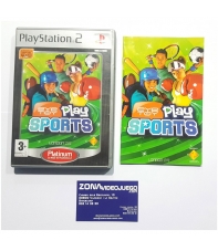CAJA Y MANUAL, EYE TOY PLAY SPORTS, PLAYSTATION 2, SIN JUEGO