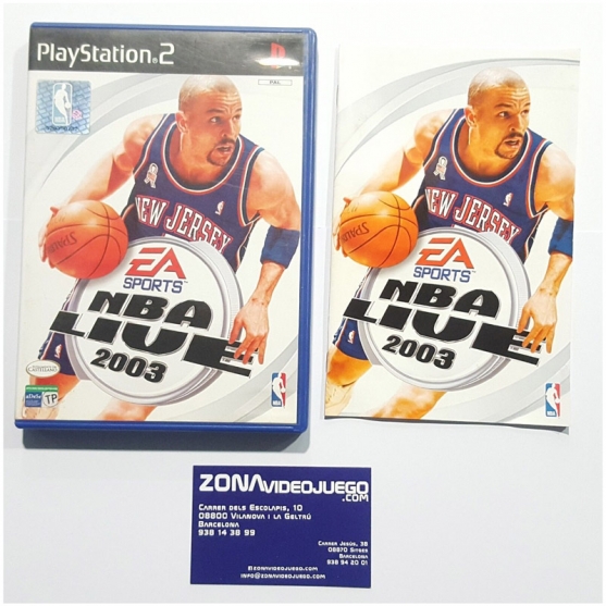 CAJA Y MANUAL, NBA LIVE 2003, PLAYSTATION 2, SIN JUEGO