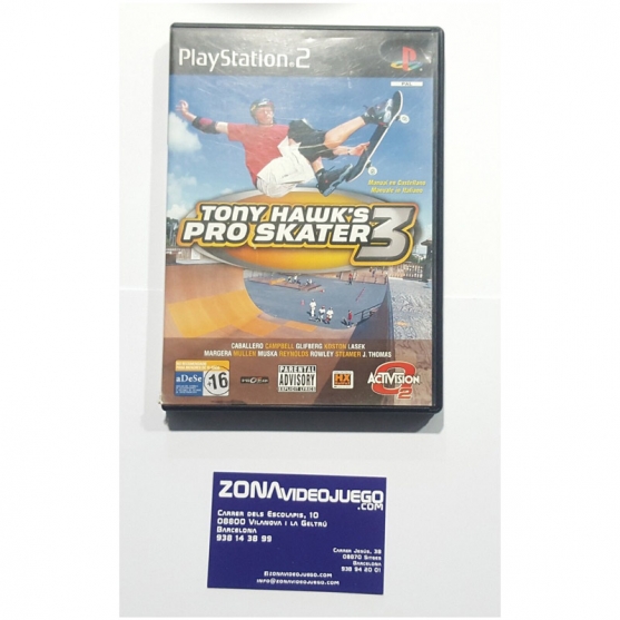 CAJA VACIA, TONY HAWK'S PRO SKATER 3, PLAYSTATION 2, SIN CAJA