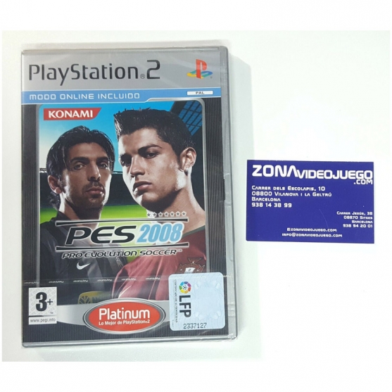 Pro Evolution Soccer 2008 PES, Playstation 2, Pal-Esp