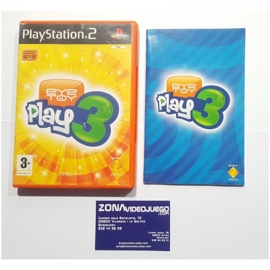 CAJA Y MANUAL EYE TOY PLAY 3, PLAYSTATION 2, PAL-ESP, SIN JUEGO