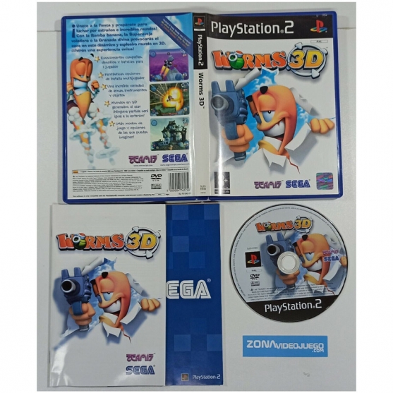 Worms 3d, PLAYSTATION 2, PAL-ESP