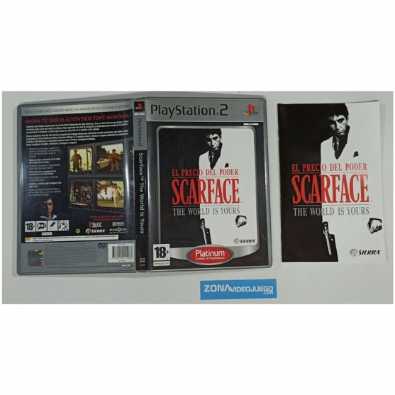 Caja y Manual, El precio del poder Scarface, playstation 2, Pal-Esp. SIN JUEGO