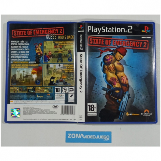 Caja Vacia State of Emergency 2, Sony Playstation 2, Pal-Esp. SIN JUEGO