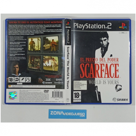Caja Vacia Scarface el precio del poder, Sony Playstation 2, Pal-Esp. SIN JUEGO
