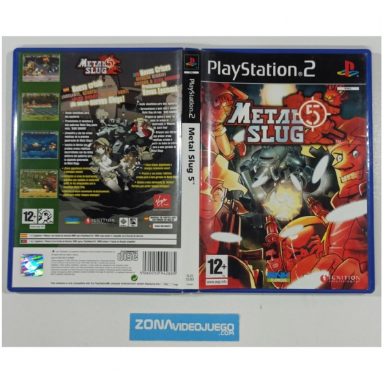 Caja Vacia Metal Slug 5, Sony Playstation 2, Pal-Esp. SIN JUEGO