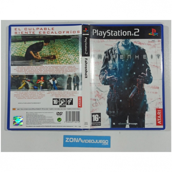 Caja Vacia Fahrenheit, Sony Playstation 2, Pal-Esp. SIN JUEGO