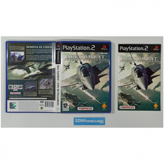 Caja y Manual Ace Combat Jefe de Escuadron Sony Playstation 2 Pal-Eur. SIN JUEGO