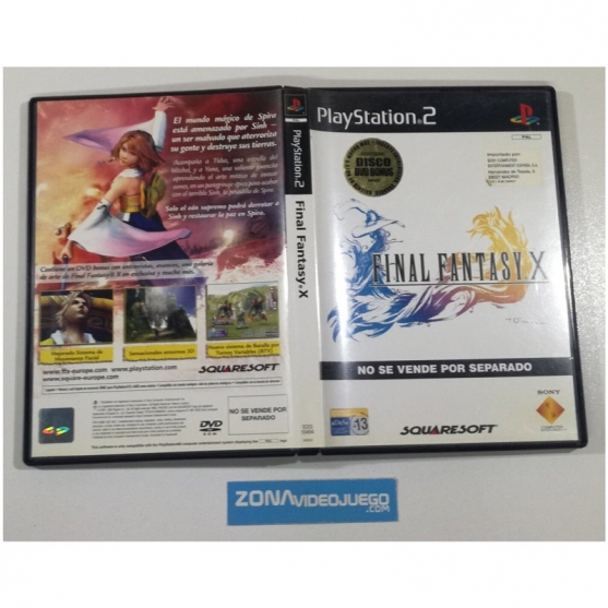 Caja Vacia Final Fantasy X, Sony Playstation 2, Pal-ESP, Edición Pack