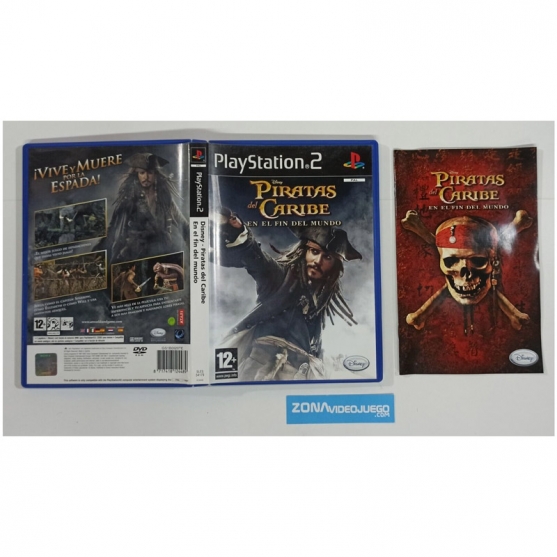 Caja y Manual Piratas del Caribe fin mundo, Playstation 2, Pal-Esp. SIN JUEGO