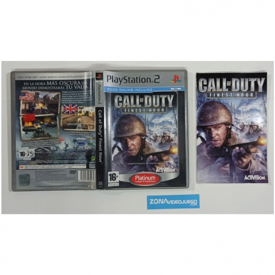 Caja y Manual Call of Duty Finest Hour, Playstation 2, Pal-Esp. SIN JUEGO