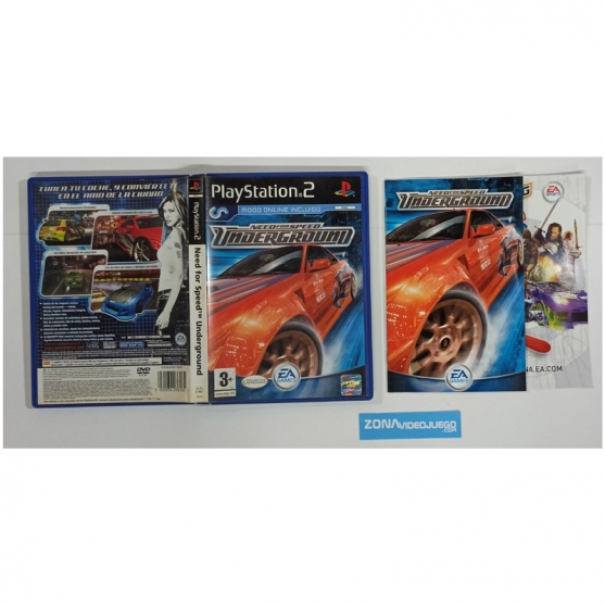 Caja y Manual Need for Speed Underground, Playstation 2, Pal-Esp. SIN JUEGO