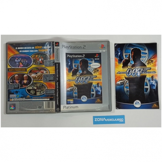 Caja y Manual 007 Agente en fuego cruzado, Playstation 2, Pal-Esp. SIN JUEGO