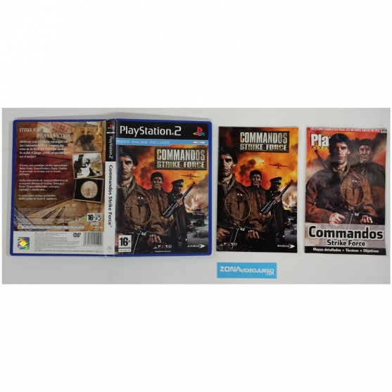 Caja y Manual Commandos Strike Force, Playstation 2, Pal-Esp. SIN JUEGO