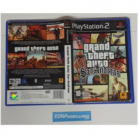 Caja vacia GTA San Andreas, Sony Playstation 2, Pal-esp. SIN JUEGO