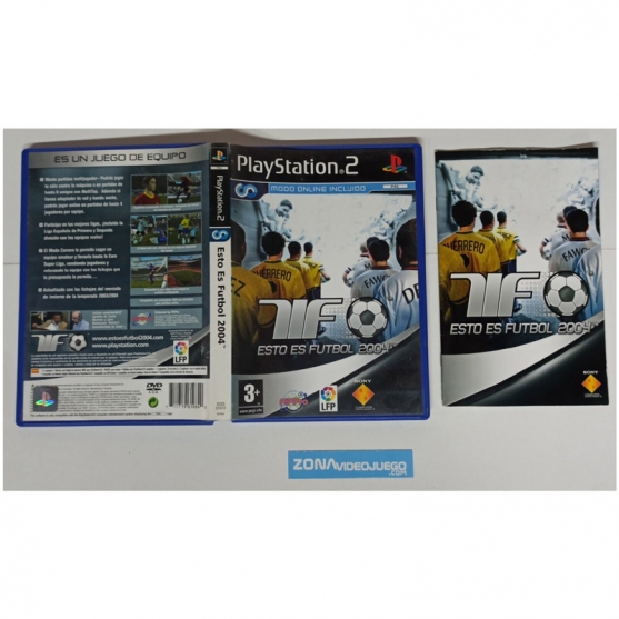 Caja y Manual Esto es Futbol 2004, Sony Playstation 2, Pal-esp. SIN JUEGO