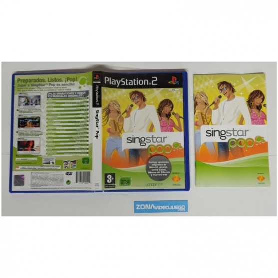 Caja y Manual Singstar Pop, Sony Playstation 2, Pal-esp. SIN JUEGO