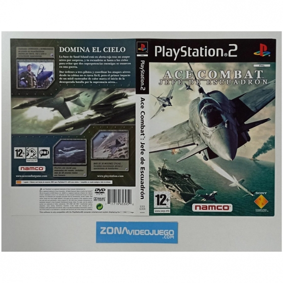 Caratula Original Ace Combat Jefe de Escuadron, Playstation 2
