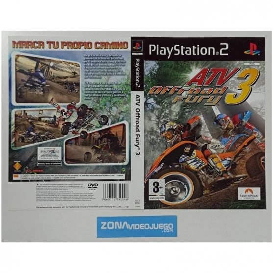 Caratula Original ATV Offroad Fury 3, Playstation 2