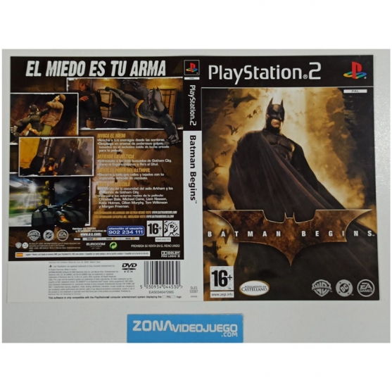 Caratula Original Batman Begins, Playstation 2