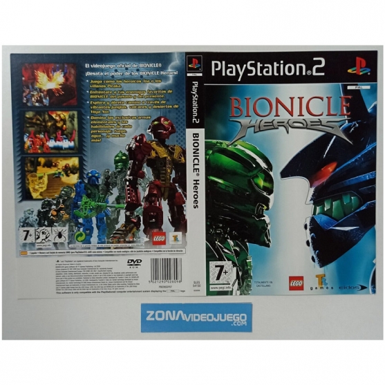 Caratula Original Bionicle Heroes, Playstation 2