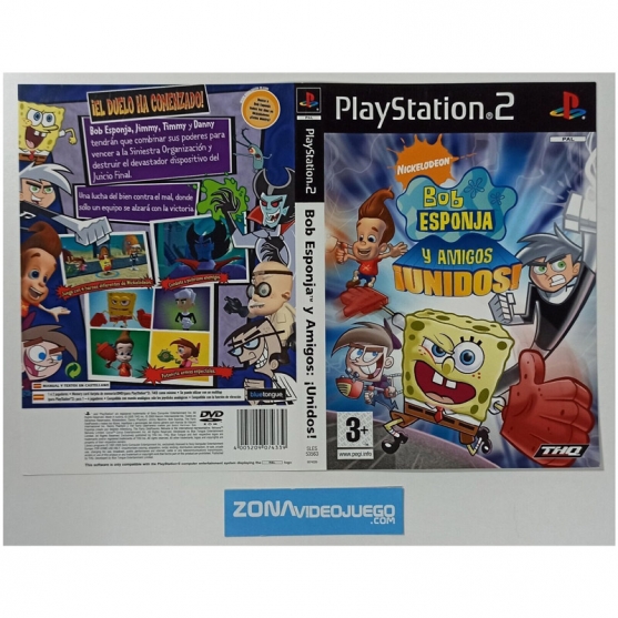 Caratula Original Bob Esponja y sus Amigos Unidos, Playstation 2