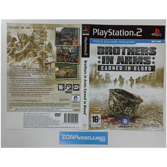 Caratula Original Brothers in Arms Earned in Blood, Playstation 2