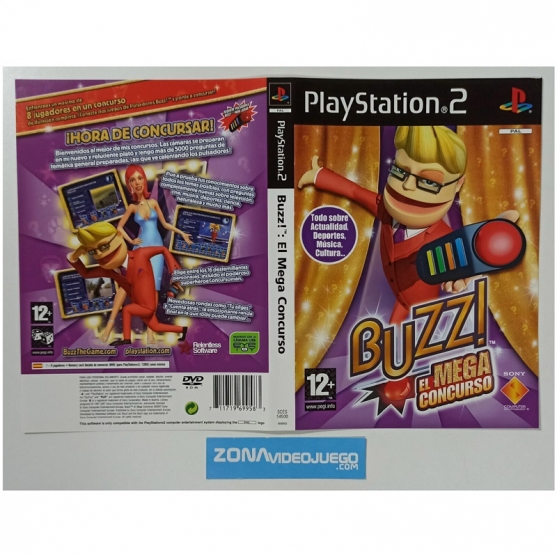 Caratula Original Buzz! El Mega Concurso, Playstation 2