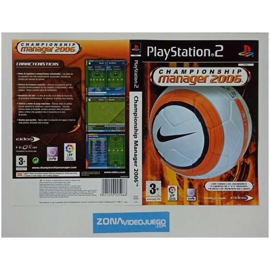 Caratula Original Championship Manager 2006, Playstation 2
