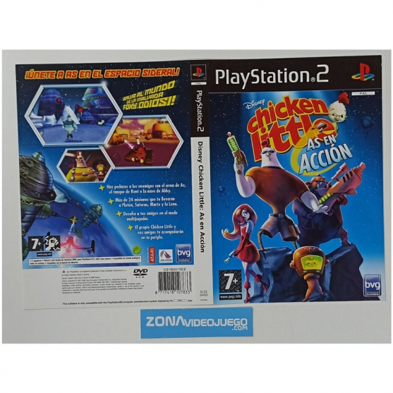Caratula Original Chicken Littke As en Acción, Playstation 2