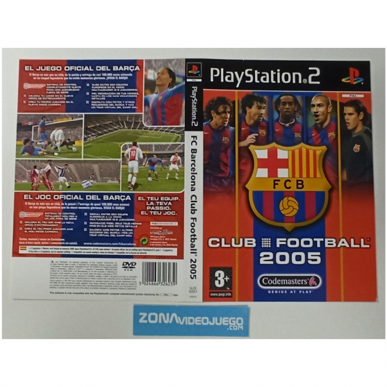 Caratula Original Club Football 2005 Fc Barcelona, Playstation 2