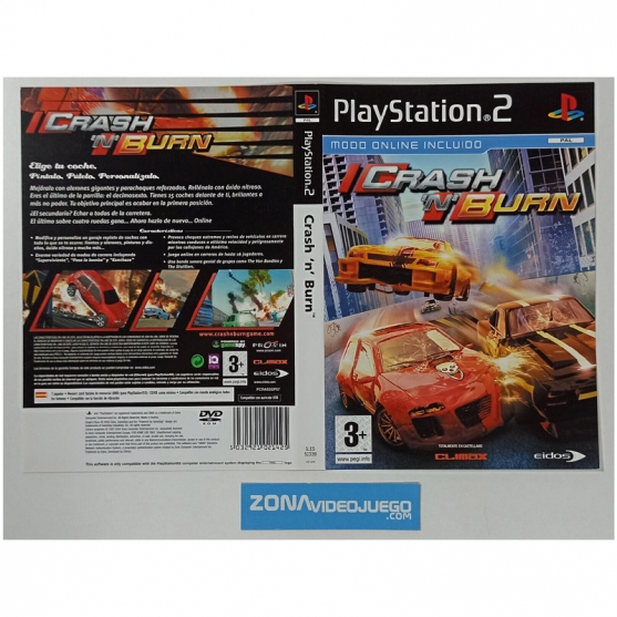 Caratula Original Crash 'n' Burn, Playstation 2