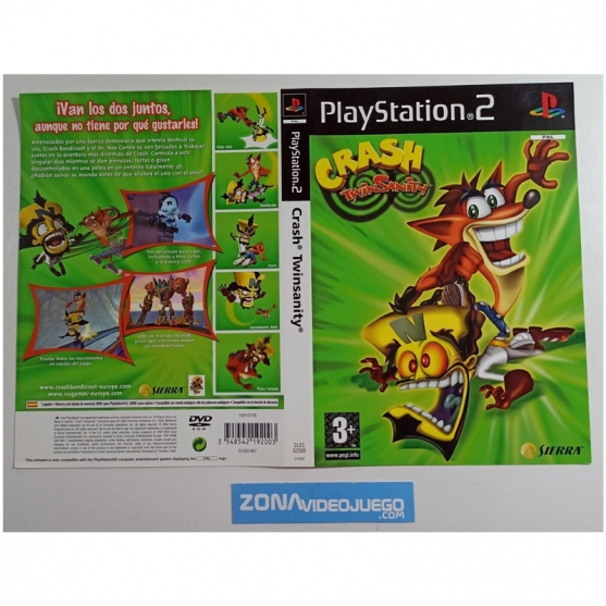 Caratula Original Crash Twinsanity, Playstation 2