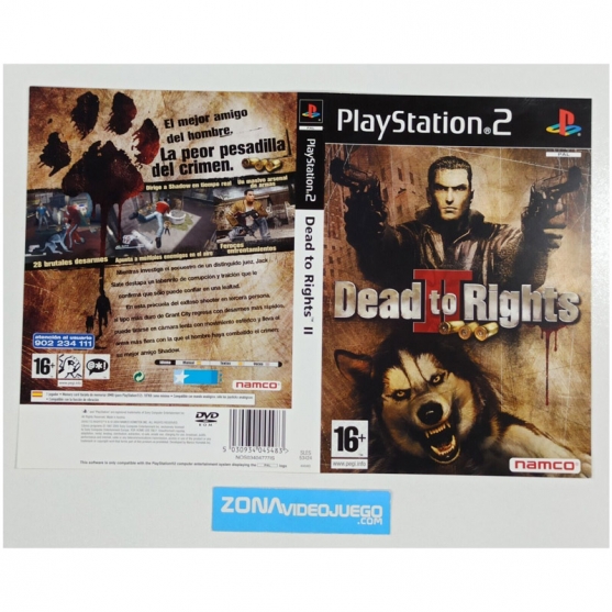 Caratula Original Dead to Rights II, Playstation 2