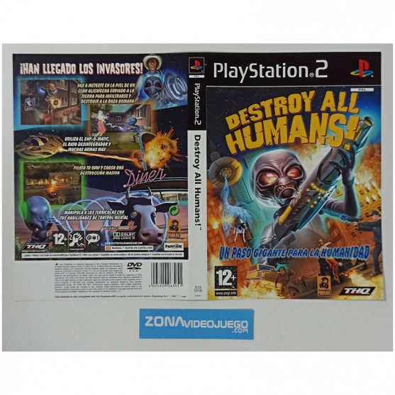 Caratula Original Destroy all Humans, Playstation 2
