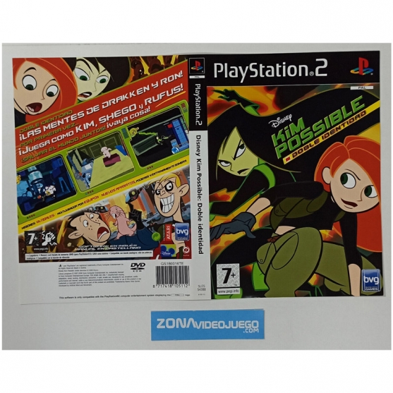 Caratula Original Disney Kim Possible Doble Identidad, Playstation 2
