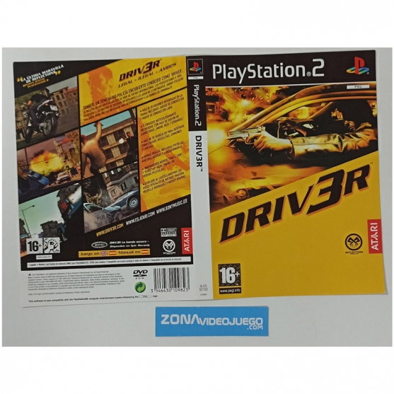 Caratula Original Driv3r, Driver 3 Playstation 2