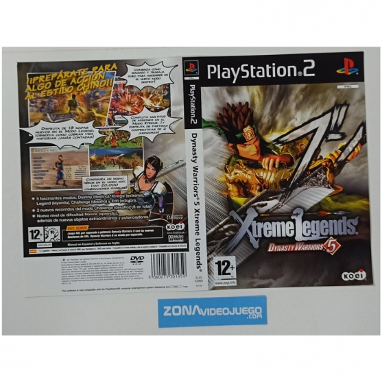 Caratula Original Dynasty Warriors 5 Xtreme Legends, Playstation 2