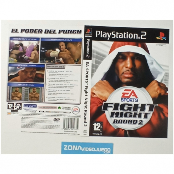 Caratula Original EA Sports Fight Night Round 2, Playstation 2